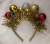 クリスマスの女の子カラフルなボールスパンコールリボンの髪の棒子供大人のクリスマスパーティーアクセサリーブティックキッズプリンセスヘアバンド349c3