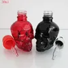 Glass Dropper Bottle 30ML Skull Shape of Halloween,E liquid,Essential Oil with Pipette Empty Refill