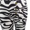 Zebra print wide been rechte broek punk gothic sexy hoge taille herfst vrouwen mode casual vrouwelijke broek Streetwear 210517