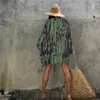 Sexy Bikini Cover-Ups Lato Tunica Cusual Beach Dress Elegant Women Plus Size Wear Swim Siatek Cover Up A1269 210420