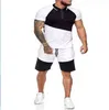 2021 Hot-Selling Zomer T-shirt Broek Set Casual Merk Fitness Jogger Broek T-shirt Hip Hop Mode Heren Trainingspakken G1222