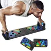 9 in 1 Push Up Rack Board Foldable Muscle Exercise Body Building Adjustable Push-up Stands Comprehensive Fitness Equipment Gym X0524