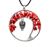 Tree of Life Owl 7 Chakra Crystal Natural Stone Necklace Pendant women necklaces Fashion Jewelry