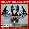 Body Bodywork For KAWASAKI NINJA ZX7R ZX750 ZX-7R ZX 7 R ZX 750 28HC.109 nice ZX 7R 96 97 98 99 00 01 02 03 ZX-750 1996 1997 1998 1999 2000 2001 2002 2003 blue silvery Fairing Kit