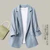 Hot Selling Blazers New Spring Summer Women's Jacket 2021 Chic OL Slim Blazer Femme Elegant Single Button Blue Black Office Suit X0721