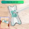 X-type Floor Mop 360 Degree Home Cleaning Tool with Reusable Microfiber Pads for Wood Ceramic Tiles