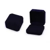 Multifunctional Solid Color Velvet Jewelry Packaging Storage Boxes For Pendant Necklace Rings Earring Set Display Wedding Birthday Supplies