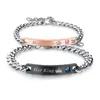 2 pc Ensemble Romantique Sa Reine Son Roi Couple Bracelets En Acier Inoxydable Correspondant Bracelet Amoureux Bracelet Couronne Charme Lien Chain215Z