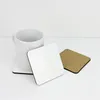 Sublimacja Puste Coaster MDF Drewno DIY Cared Cup Pad No Slip Heat Tripware Maty