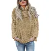 Abbigliamento donna Dolcevita manica lunga Cerniere Flanella Giacche spesse Cappotti Autunno Inverno Casual Tenere al caldo Pullover Cappotto Top 211109