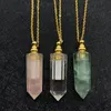 Pendanthalsband Natural Stone Parfym Bottle Crystal Necklace Lady Jewelry Fashion Women Essential Oil Diffuser Accessories1408860