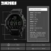 SKMEI MEN Smart Watch Kalorier Pedometer Steg Vattentät Bluetooth Klockor Man Ring SMS Påminnelse SmartWatch för iOS Android 1249 Q0524