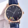 Top Quality Classique 5177 Orologio 5177BR / 29 / 9V6 CAL777Q Movimento automatico Orologio da uomo Cassa in oro rosa Quadrante bianco 38 mm Ultra sottile da uomo Orologi da lavoro Cinturino in pelle