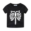 Mudkingdom Boys Tenues Squelette Glowing T-shirts Enfants Vêtements d'été Ensemble 210615