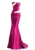 AngelsBrideP Satin Mermaid Druhna Dresses 2022 Moda Koraliki Robe Demoiselle d'Honneur Formalne Dresses Court Train