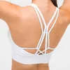 Lu-131 Anti Gloss Kobiety Camis Wysokiej Okrągłe Neck Bra Bra Sexy Back Anti-Shock Running Bielizna Siłownia Odzież damska Tank Topy