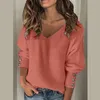 Camisolas femininas Mulheres pulôver de malha camisola colarinho de arco sólido botões de manga de tricô Casual outono inverno tops Jumper macio quente puxa