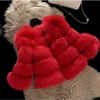 2-12 Years Girls Faux Fur Jacket Warm Elegant Toddler Baby Coat Winter Clothes Long Sleeve Outwear TZ654 211204