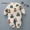 born Baby Clothes Spring Autumn Set Cute Infant Girls Jumpsuit for Boys Soft Flannel Warm Rompers 0-18M 210816