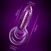 yutong Double Vibrating Cock Ring Vibratore Maschio Ritardo di tempo Dual Penis Toys For Men Prolungando Climax Prodotti erotici per adulti2649