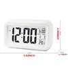 Plastique Muet Réveil LCD Horloge Intelligente Température Mignon Photosensible Chevet Numérique Réveil Snooze Veilleuse Calendrier JJF11363