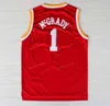 ヴィンテージトレーシー1 McGrady Basketball Jersey Rev 30 nブラックブルーレッドレッドパープルステッチ