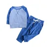 Kleding sets baby kinderen 0-24M geboren jongen gestreepte kleding schattige pullover top en broek outfits set 1551 b3