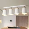 Lampy sufitowe Lukloy Nowoczesny biały dla korytarza Regulowany Metal Lampa Kryty Drewno Oświetlenia Lamparas de Techo