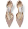 Party Wedding Sandal Bee Crystal Pump Strass-siered Pearl verfraaid Glitter Suède Muilezels ESANDALS Enkelliels Dignified Schoenen Elegantie