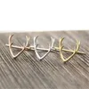 Womens Mode Simple Antler Shape Verstelbare Maat Ring Sieraden Leuke Dierdecoratie Kerstcadeau Dames Accessoires Goud / Zilver