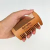 MOQ 50 st Amazon Top Selling Comb för huvud hårskägg mustasch Fina grova tänder Dubbel sidor Trä kamar Anpassade logotyp Dubbelsidiga män