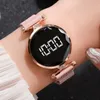 Montre de luxe femmes montre Led maille aimant montres haut marque personnalité nouveau Design femme montres horloge Relogio Feminino300J