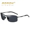 AORON Occhiali da sole Uomo/Donna Montatura in lega polarizzata UV400 Occhiali da sole Specchio rettangolare classico A651