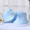 Ny Unisex Bomull Bucket Hattar Kvinnor Sommar Solskyddsmedel Panama Hat Män Renfärg Sunbonnet Fedoras Outdoor Fisherman Hat Beach Cap Y220411