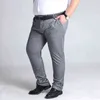 Spring Autumn Men Pants 5XL 6XL 7XL 8XL 9XL 10XL Midja 137cm Plus Storlek Elastisk Vikt 145kg Storlek Byxor Män 50 52 G0104