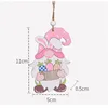 Party Supplies Easter Bunny Wooden Gnome Hanging Ornaments Holiday Decorations with Strings Home 5 Styles RRB13438