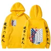 Атака на Titan женщин Hoodie Harajuku Print Anime Hoodies Men Hoody Streetwear Tops Толстовка женская одежда Y211122