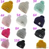 Mignon bébé tricoté chapeaux filles hiver doux Pompon casquette garçons chaud couleur bonbon Crochet bonnets chapeau enfants fête casquettes DA059