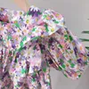Gooporson Sommer Kinder Kleider für Mädchen Mode Koreanische Blume Kurzarm Prinzessin Kleid Nette Rüschen Kinder Kostüm Outfits Q0716