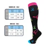 Sports Socks 14Pairs/set Men Women Legging Support Sport Compression Print Stockings Colorful Breathable Quick-Dry Cycling