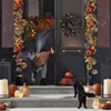 Halloween Decorations Black Bat Loop Decoration Glowing Hanging Shining Garlands Outdoor Garden Door Wreaths Home Decoration Y0901