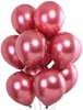 Décoration de fête 50pcs 12 pouces Métal Brillant Perle Latex Ballons Épais Chrome Métallique Air Globos Ballon Baby Shower Mariage Anniversaire Décor