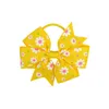 20 Colors Hair Ring Ribbon Stretchy Bow New Flower Coiling Daisy Accessories Children Girls Hair Band 1yla K2