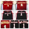 NCAA Mount Zion Christian High School Tracy Tracy # 1 McGrady Jersey nero rosso nero rosso cucito mt.ziont-mac basket maglie magliette