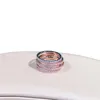 Кластерные кольца 925 стерлингового серебра Eternity Ring Fashion Simple Style All-Match Design Simulation Diamond Wedding Row
