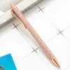 BallPoint Pennor 1PCSmulticolor Pen Shiny Luxury Cute Wedding Rose Gold Metal Stationery School Office Supply High Quality Spinning