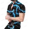 남자 셔츠 의류 격자 무늬 블라우스 다양 한 패턴 하와이 짧은 소매 여름 인쇄 블라우스 브로지 공장 공급 고급스러운 의류