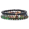 Fili di perline Naturale Pietra Nera Perline Braccialetto Uomini Ematite Bracciali Bracciali Pulseiras Bileklik Gioielli Trum22