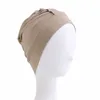 Muzułmańskie kobiety Modal Bawełna Podnośnik Bonnet Stretch Wewnętrzna Hidżab Turban Cap Kobieta Islamska Head Wrap Wrap Headband Turbante Mujer