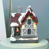 Christmas Decorations Decoration Led Luminous Hut Village House Building Resin Home Display Party Ornament Holiday Gift Decor Orna2089